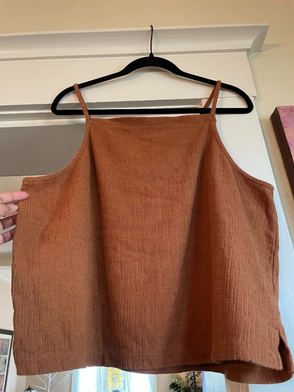 Madewell Rust Orange/Brown Cropped Tank - XXL